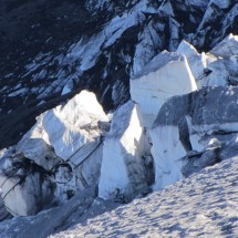 Ice-towers close to Refugio CAJA